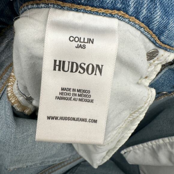 Hudson Faye Ultra High-Rise Flare Petite Jean with Contrast Color // 32 Petite - Picture 13 of 14